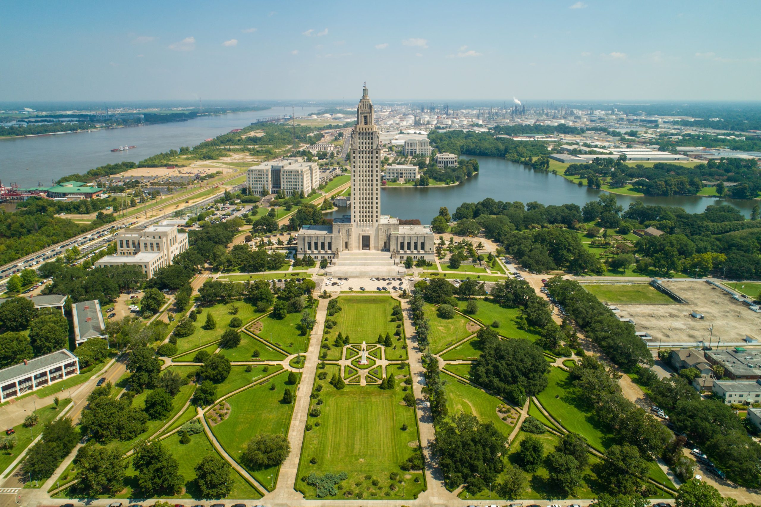 State Capitol Park Baton Rouge Drone Image